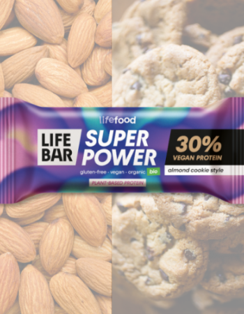 Vegan Super Power Μπάρα Αμύγδαλο-Cookie XΓΛ (40γρ) Lifefood