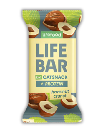 Μπάρα Βρώμης - Πρωτεΐνης με Φουντούκι 'Lifebar' Χ/ΓΛ (40γρ) Lifefood