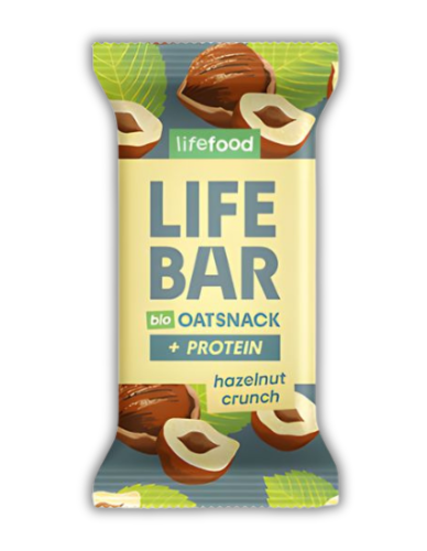 Μπάρα Βρώμης - Πρωτεΐνης με Φουντούκι 'Lifebar' Χ/ΓΛ (40γρ) Lifefood