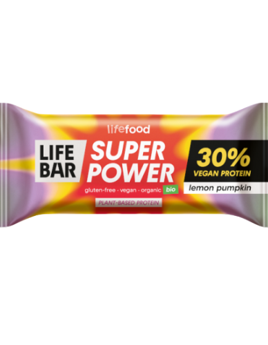 Vegan Super Power Μπάρα Λεμόνι-Κολοκυθόσπορος XΓΛ (40γρ) Lifefood