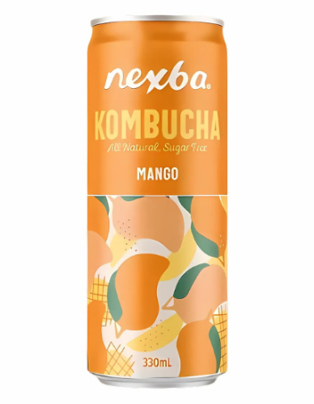 Κομπούχα γεύση Μάνγκο (330ml) Nexba