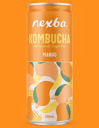 Κομπούχα γεύση Μάνγκο (330ml) Nexba