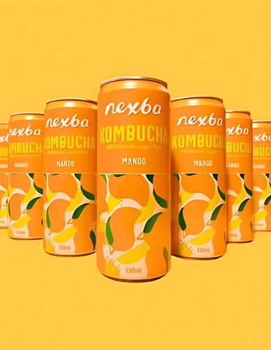 Κομπούχα γεύση Μάνγκο (330ml) Nexba