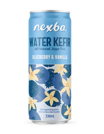 Κεφίρ Νερού γεύση Βανίλια - Μύρτιλλο ΧΓΛ (330ml) Nexba