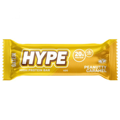 Μπάρα Πρωτεΐνης 'Hype Bar Φυστικοβούτυρο & Καραμέλα' - Χωρίς Προσθήκη Ζάχαρης (62γρ) Oatein
