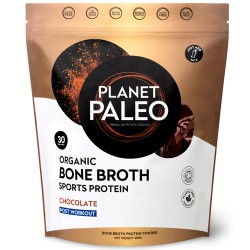 Βιολογική Πρωτεΐνη Ζωμού Οστών 'Bone Broth Sports' Σοκολάτα (480γρ) Planet Paleo