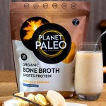 Βιολογική Πρωτεΐνη Ζωμού Οστών 'Bone Broth Sports' με Βανίλια & Μπανάνα (480γρ) Planet Paleo