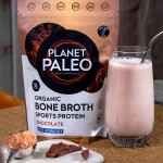 Βιολογική Πρωτεΐνη Ζωμού Οστών 'Bone Broth Sports' Σοκολάτα (480γρ) Planet Paleo
