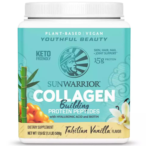 Vegan Πρωτεΐνη με Κολλαγόνο & Υαλουρονικό Οξύ 'Collagen Building Peptides' Βανίλια (500γρ) Sunwarrior