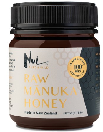 Ωμό Μέλι Μανούκα MGO 100+ (250γρ) Nui Honey