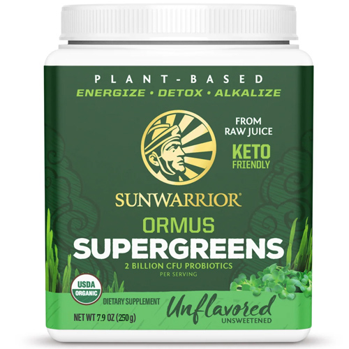 Πράσινες Υπερτροφές & Χυμοί 'Ormus Supergreens' με 2 Δις Προβιοτικά (225γρ) Sunwarrior