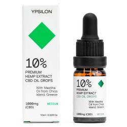 Έλαιο Κάνναβης CBD 10% (1000mg) με Μαστιχέλαιο Χίου 'MEDIUM' (10ml) YPSILON