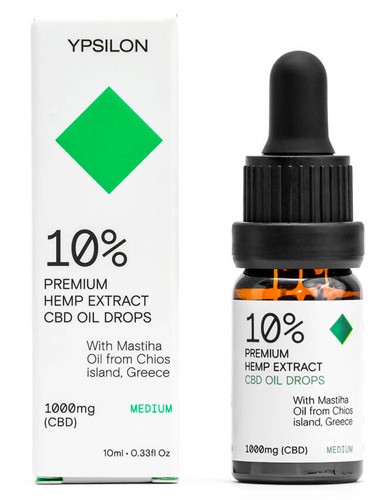 Έλαιο Κάνναβης CBD 10% (1000mg) με Μαστιχέλαιο Χίου 'MEDIUM' (10ml) YPSILON