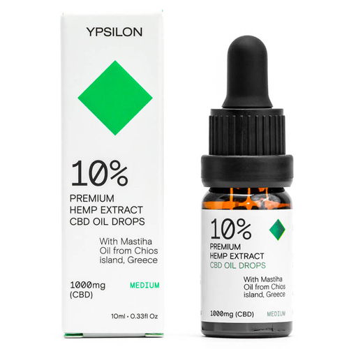 Έλαιο Κάνναβης CBD 10% (1000mg) με Μαστιχέλαιο Χίου 'MEDIUM' (10ml) YPSILON
