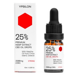 Έλαιο Κάνναβης CBD 25% (2500mg) με Μαστιχέλαιο Χίου 'STRONG' (10ml) YPSILON