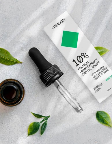 Έλαιο Κάνναβης CBD 10% (1000mg) με Μαστιχέλαιο Χίου 'MEDIUM' (10ml) YPSILON