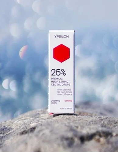 Έλαιο Κάνναβης CBD 25% (2500mg) με Μαστιχέλαιο Χίου 'STRONG' (10ml) YPSILON