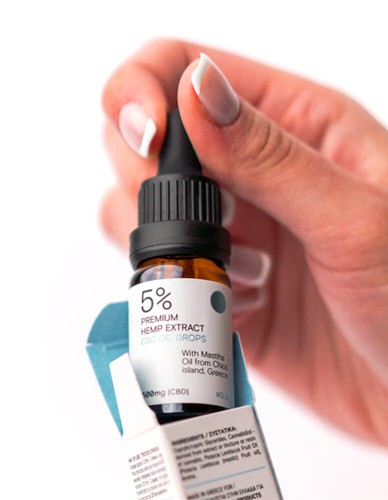 Έλαιο Κάνναβης CBD 5% (500mg) με Μαστιχέλαιο Χίου 'MILD' (10ml) YPSILON