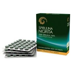 Σπιρουλίνα 100% Καθαρή & Xωρίς Ιώδιο (120δσκ) Spirulina Nigrita