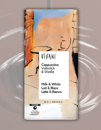 Μαύρη Σοκολάτα με γέμιση Cappuccino (100γρ) Vivani