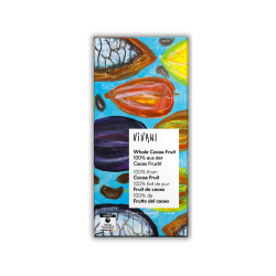 Σοκολάτα Μαύρη με 100% Φρούτο Κακάο (80γρ) Vivani