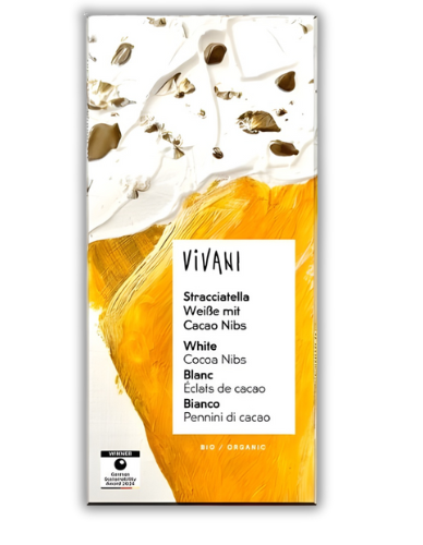 Λευκή Σοκολάτα Stracciatella (80γρ) Vivani