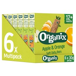 Μαλακές Μπάρες Bρώμης με Μήλο & Πορτοκάλι +12μ (Πολυσυσκευασία των 6) Organix