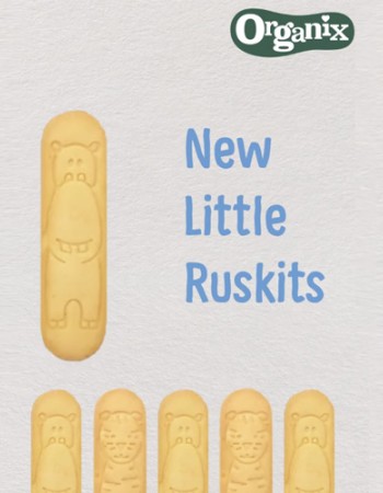 Μπισκότα Οδοντοφυΐας με Βανίλια 'Little Ruskits' +6μ (60γρ) Organix
