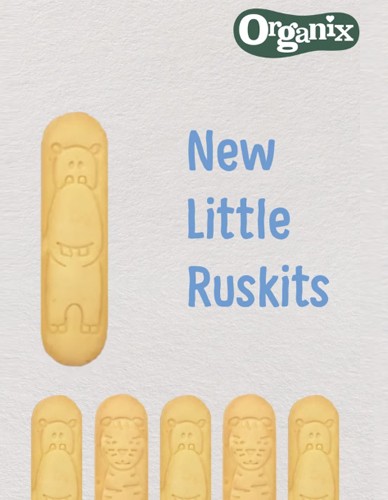 Μπισκότα Οδοντοφυΐας με Βανίλια 'Little Ruskits' +6μ (60γρ) Organix