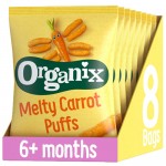 Μαλακά Μπαστουνάκια Καρότου 'Melty Carrot Puffs' +6μ (8x20γρ) Organix