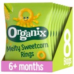 Μαλακά Δαχτυλίδια Καλαμποκιού 'Melty Sweetcorn' +6μ (8x20γρ) Organix