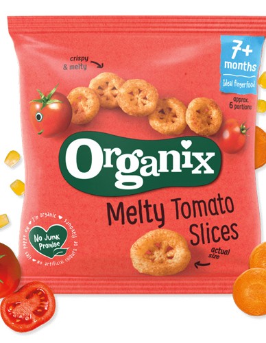Σνακ Καλαμποκιού με Τομάτα 'Melty Tomato'+7μ (20gr) Organix