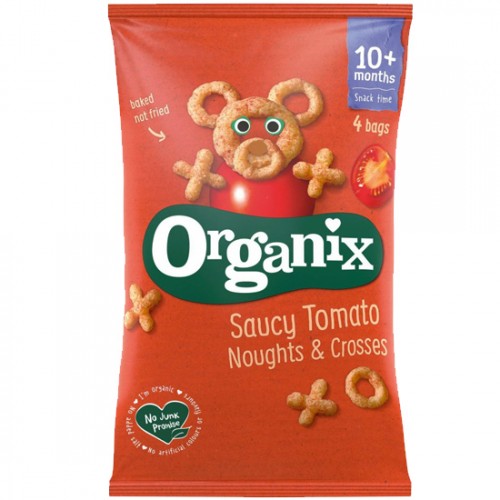 Πολυσυσκευασία Σνακ Καλαμποκιού με Τομάτα 'Saucy Tomato +10μ (4x15γρ) Organix
