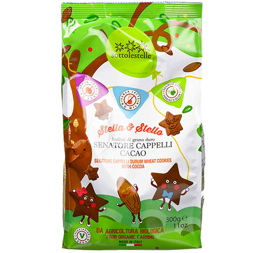 Vegan Μπισκότα Αστεράκια με Κακάο 'Stella & Stello' (300γρ) Sottolestelle