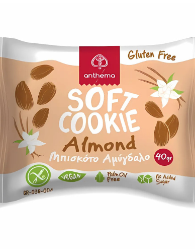Soft Cookie με Αμύγδαλο Χωρίς Γλουτένη (40γρ) Anthema