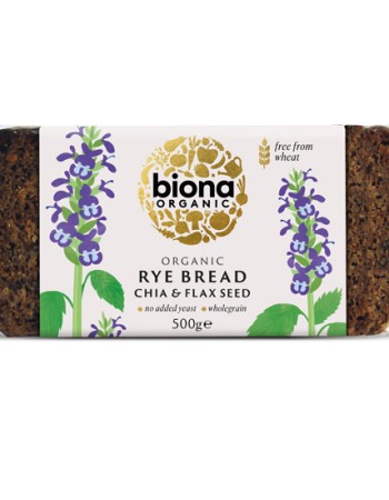Ψωμί Σίκαλης Ολικής με Chia & Λιναρόσπορο (500γρ) Biona