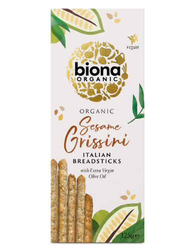 Κριτσίνια με Σουσάμι με Ελαιόλαδο (125g) Biona
