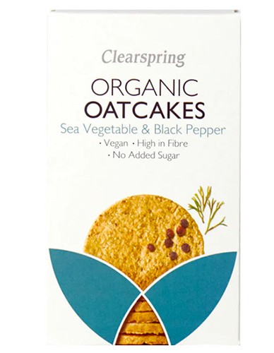 Μπισκότα Βρώμης με Μαύρο Πιπέρι (200γρ) Clearspring