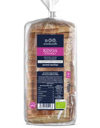 Ψωμί για Τόστ με Ντίνκελ & Κινόα (400γρ) Sottolestelle