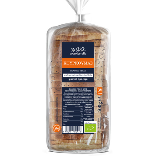 Ψωμί για Τόστ Σταρένιο με Κουρκουμά & Παπαρουνόσπορο (400γρ) Sottolestelle