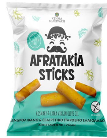 Κριτσινάκια 'Afratakia' με Δενδρολίβανο  - Χωρίς Γλουτένη (80γρ) Κτήμα Βελεγράκη