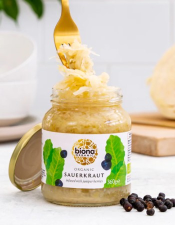 Ξινολάχανο (Sauerkraut) με Καρπούς Άρκευθου (360γρ) Biona