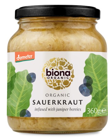 Ξινολάχανο (Sauerkraut) με Καρπούς Άρκευθου (360γρ) Biona