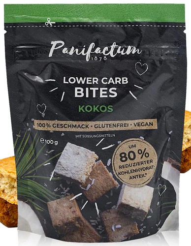 Low-Carb Μπουκίτσες 'Bites' Καρύδα - Χωρίς Γλουτένη (100γρ) Panifactum