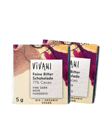 Mini Σοκολατάκια Υγείας με 71% Κακάο (200τμχ) Vivani