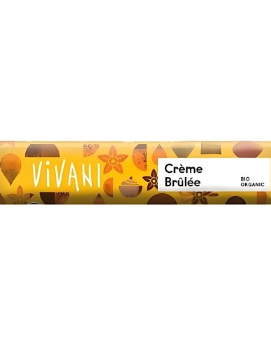 Σοκολάτα Γάλακτος με Γέμιση Crème Brulee (40γρ) Vivani