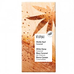 Λευκή Σοκολάτα με Καραμελωμένους Σπόρους Κάνναβης (80γρ) Vivani