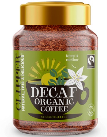 Fairtrade Βιολογικός Στιγμιαίος Καφές 'Decaf' Χωρίς Καφεΐνη (100γρ) Clipper