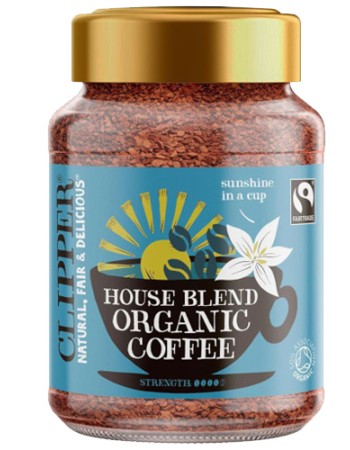 Fairtrade Βιολογικός Στιγμιαίος Καφές 'House Blend' (100γρ) Clipper