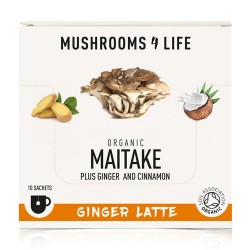 Latte με Τζίντζερ & Θεραπευτικό Μανιτάρι Maitake (10x5γρ) Mushrooms 4 Life